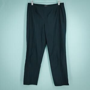 Lafayette 148 Size 6 Navy Blue Stanton Side Zip Tapered Leg Ankle Length Pants